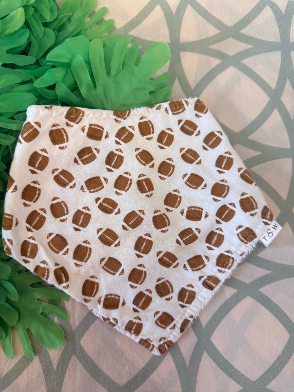 10/$25 • Tay & Willow Football Print Bandana Bib